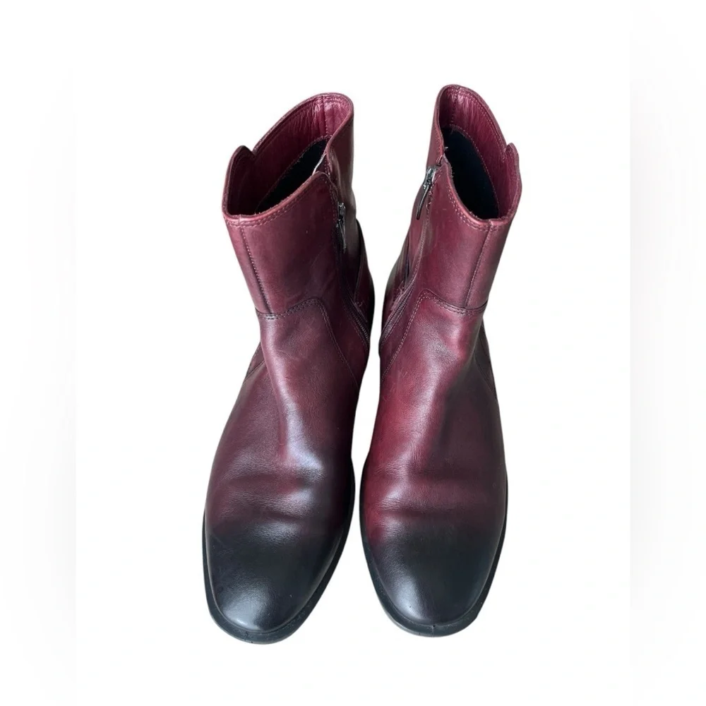 Ecco burgundy leather
